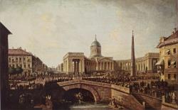 Алексеев Ф.Я. Вид Казанского собора в Петербурге. Не ранее 1810